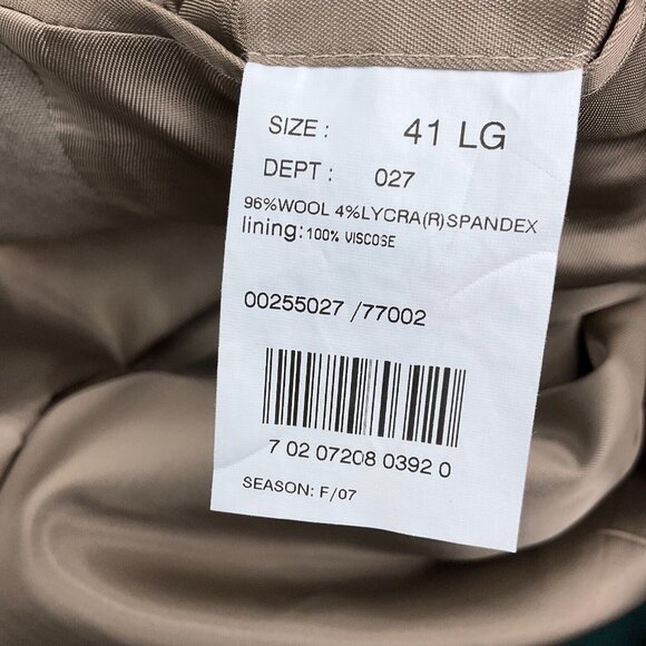 Brooks Brothers 346 Blazer Men 41L Classic Career Wool Stretch Suit Jacket VTG - Picture 12 of 13